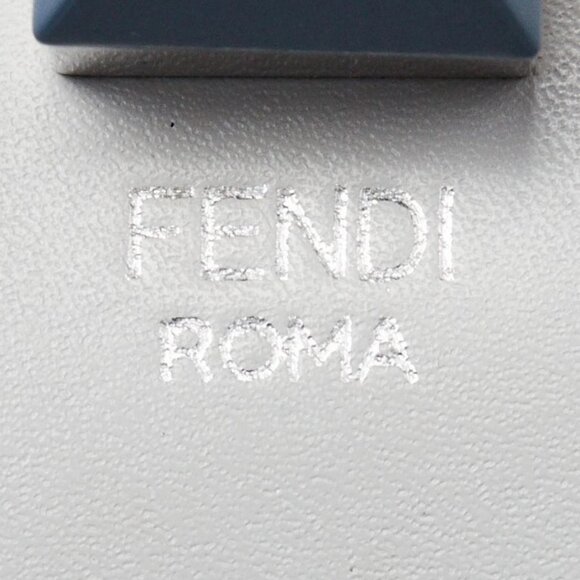 Fendi Light Blue Smooth Leather Kan I Medium Shoulder Bag 8BT283 - Picture 9 of 12